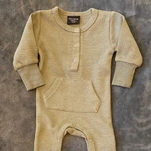 Little Bipsy Waffle Romper, Sage, 0-3 months, Like New